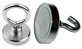 Neodymium Pot Magnet with Eyelet or Hook